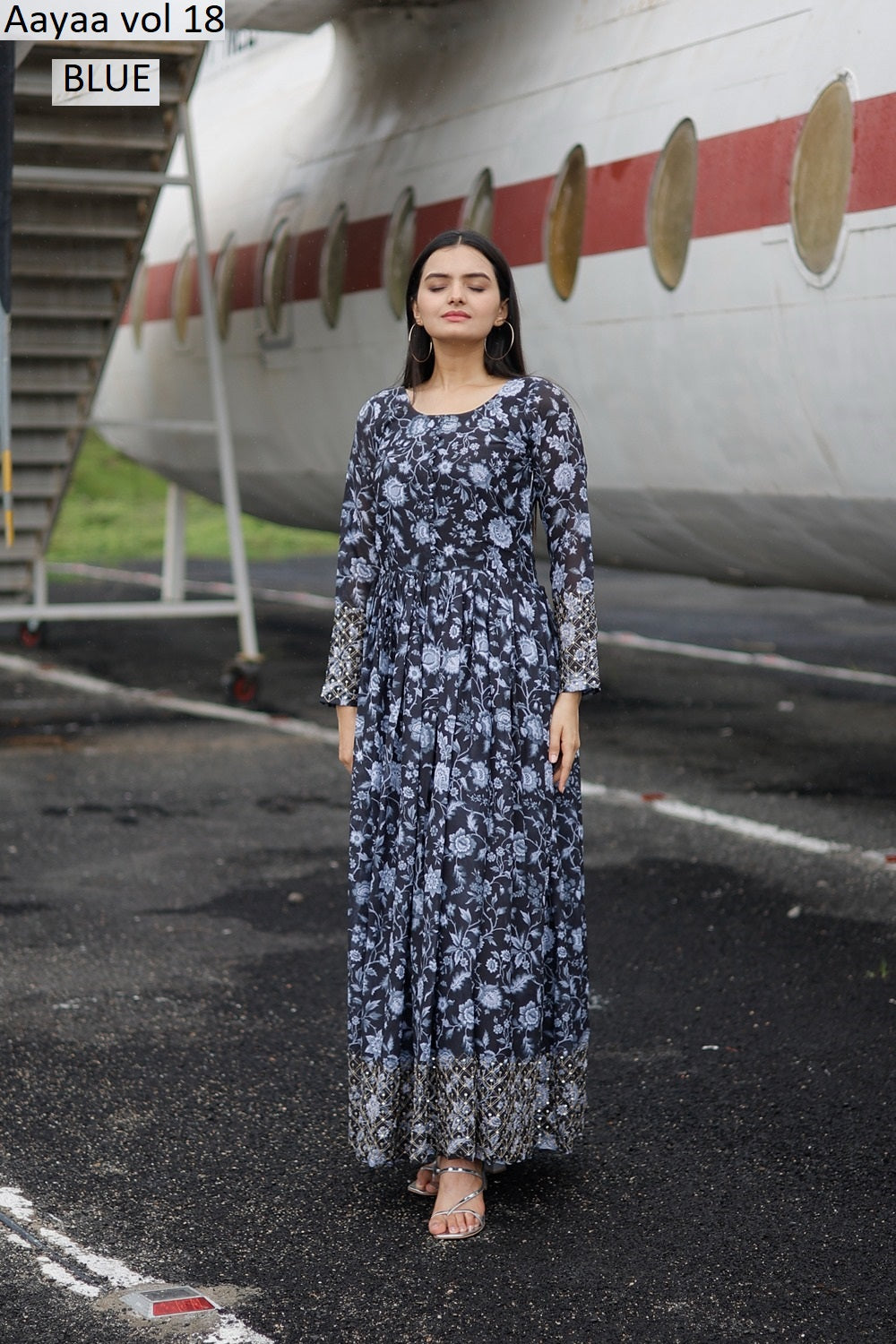 Vol 18 Aayaa Faux Georgette One Piece Gown Wholesaler India