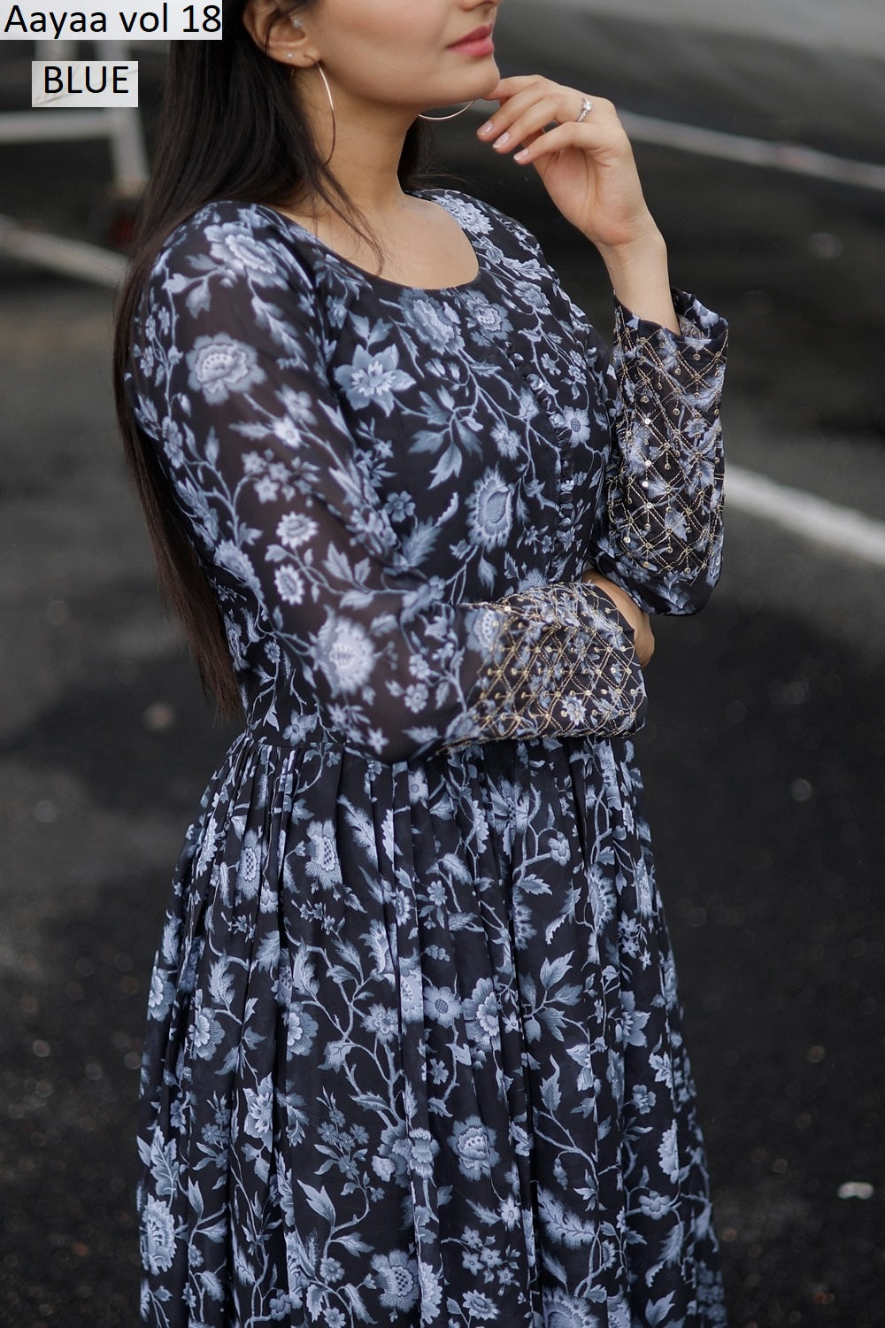 Vol 18 Aayaa Faux Georgette One Piece Gown Wholesaler India