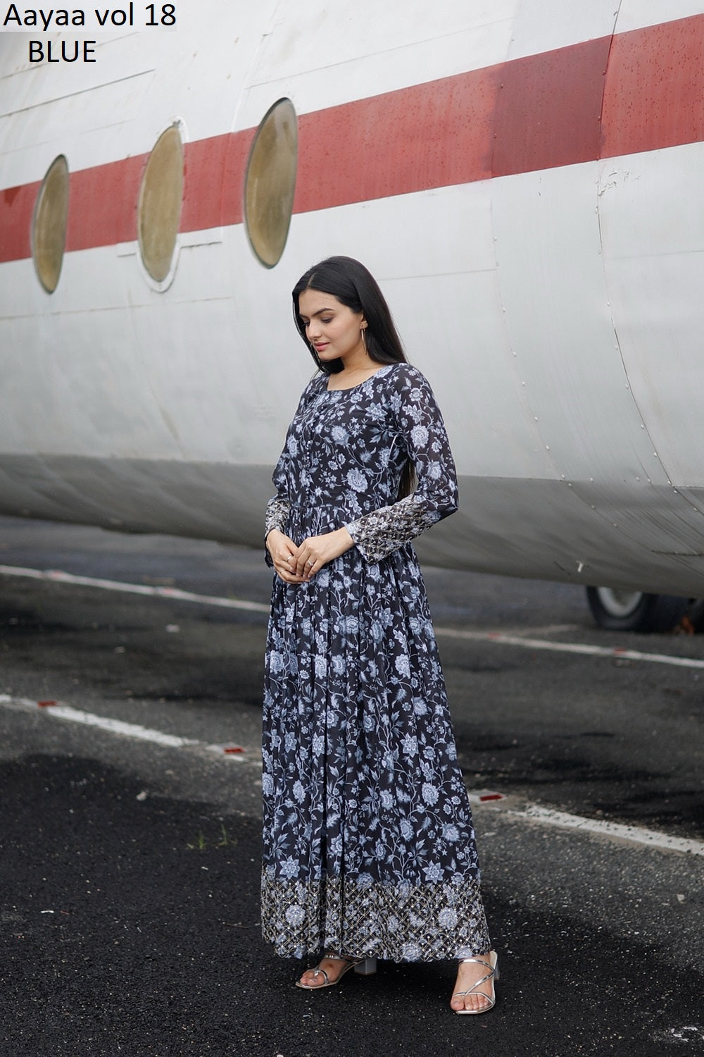 Vol 18 Aayaa Faux Georgette One Piece Gown Wholesaler India