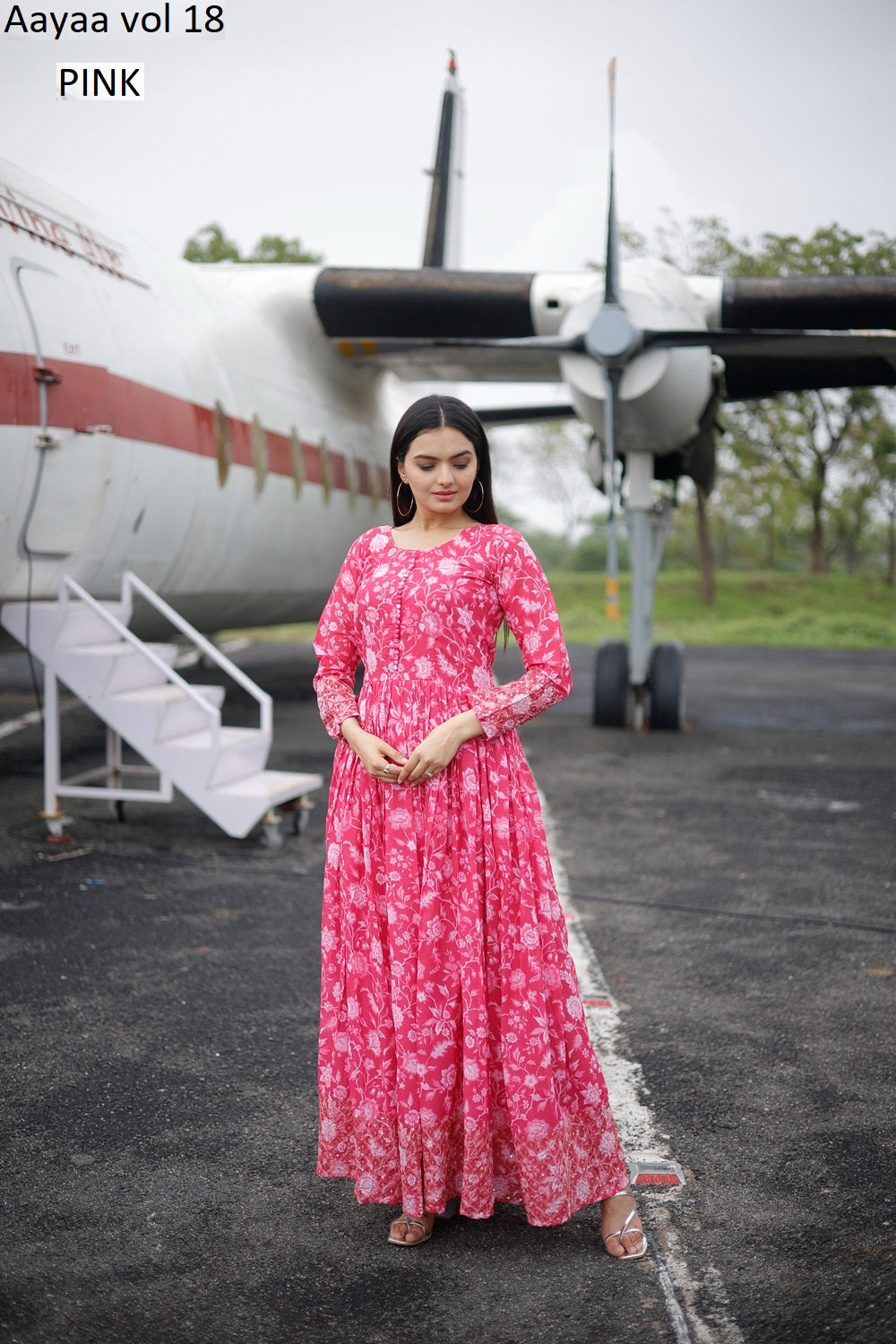 Vol 18 Aayaa Faux Georgette One Piece Gown Wholesaler India