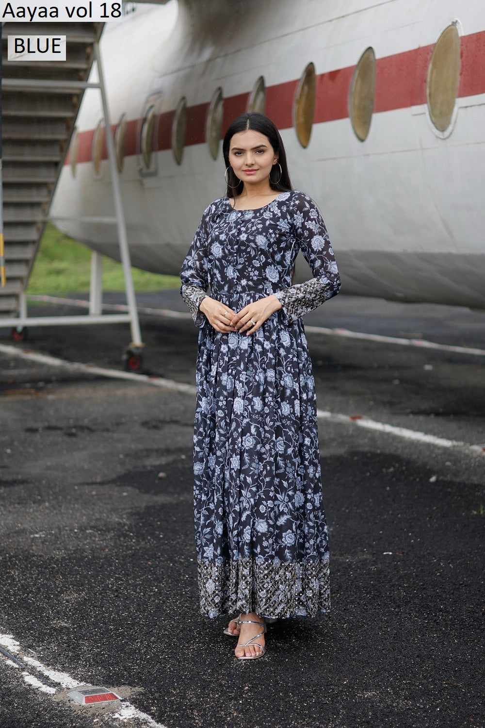 Vol 18 Aayaa Faux Georgette One Piece Gown Wholesaler India