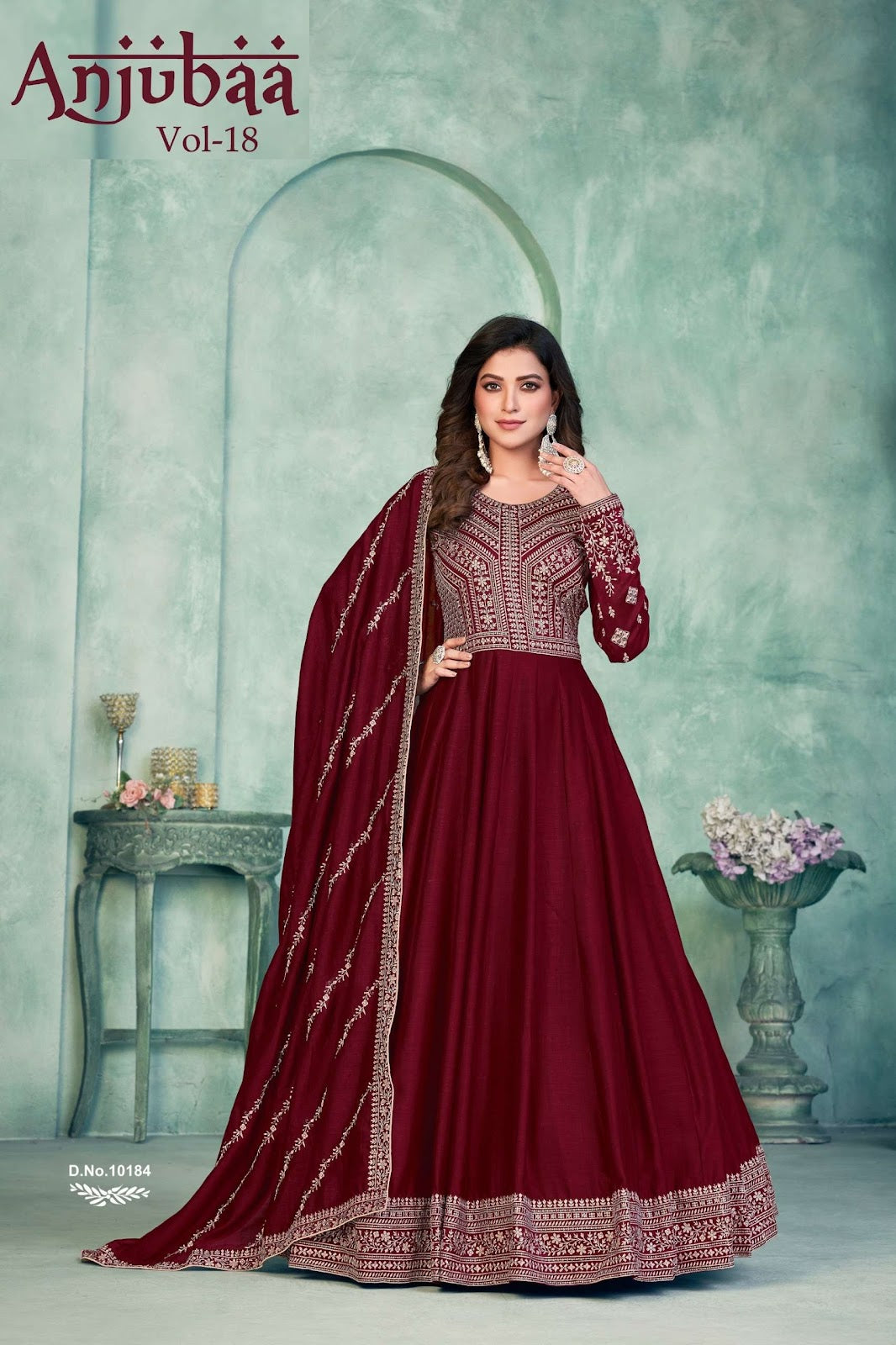 Vol 18 Anjubaa Art Silk Anarkali Salwar Suits Wholesale Price