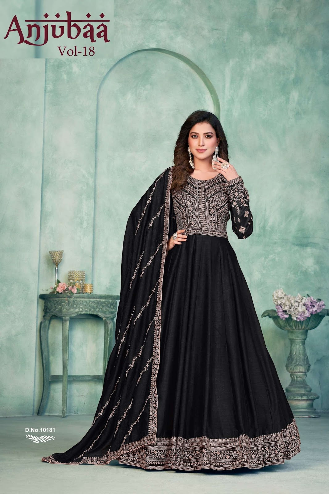 Vol 18 Anjubaa Art Silk Anarkali Salwar Suits Wholesale Price