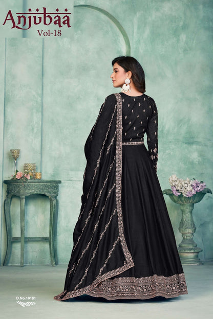Vol 18 Anjubaa Art Silk Anarkali Salwar Suits Wholesale Price