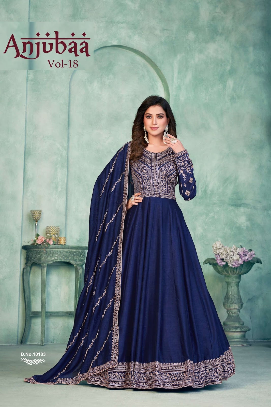 Vol 18 Anjubaa Art Silk Anarkali Salwar Suits Wholesale Price