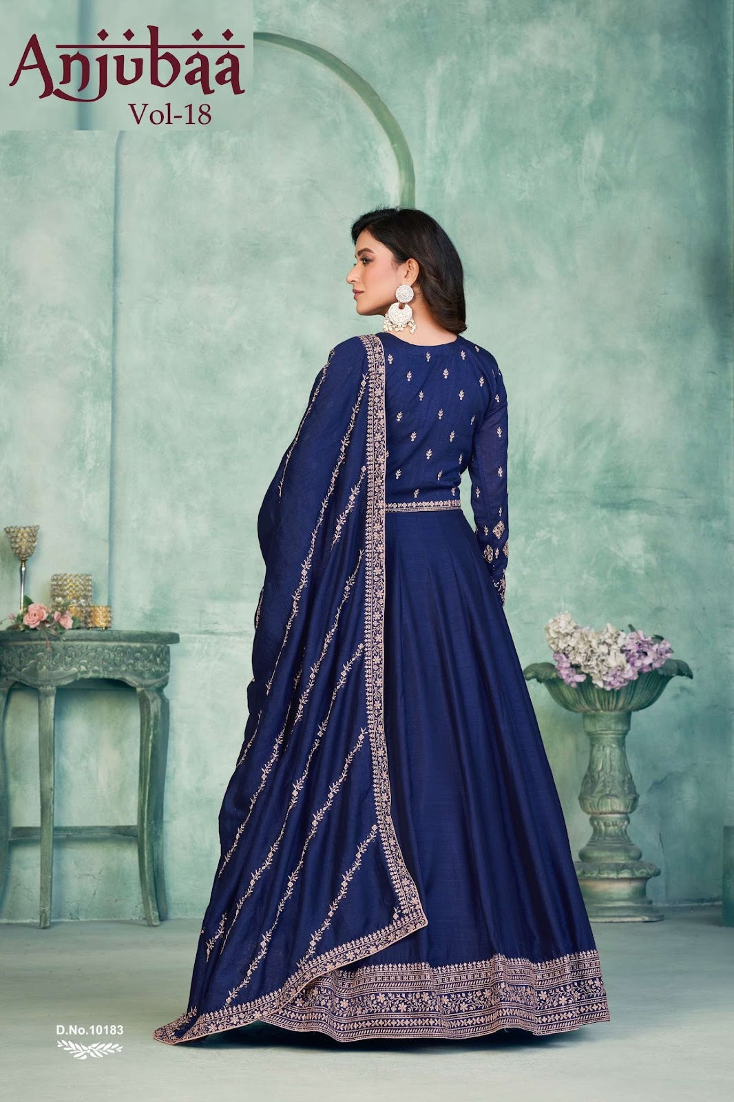 Vol 18 Anjubaa Art Silk Anarkali Salwar Suits Wholesale Price