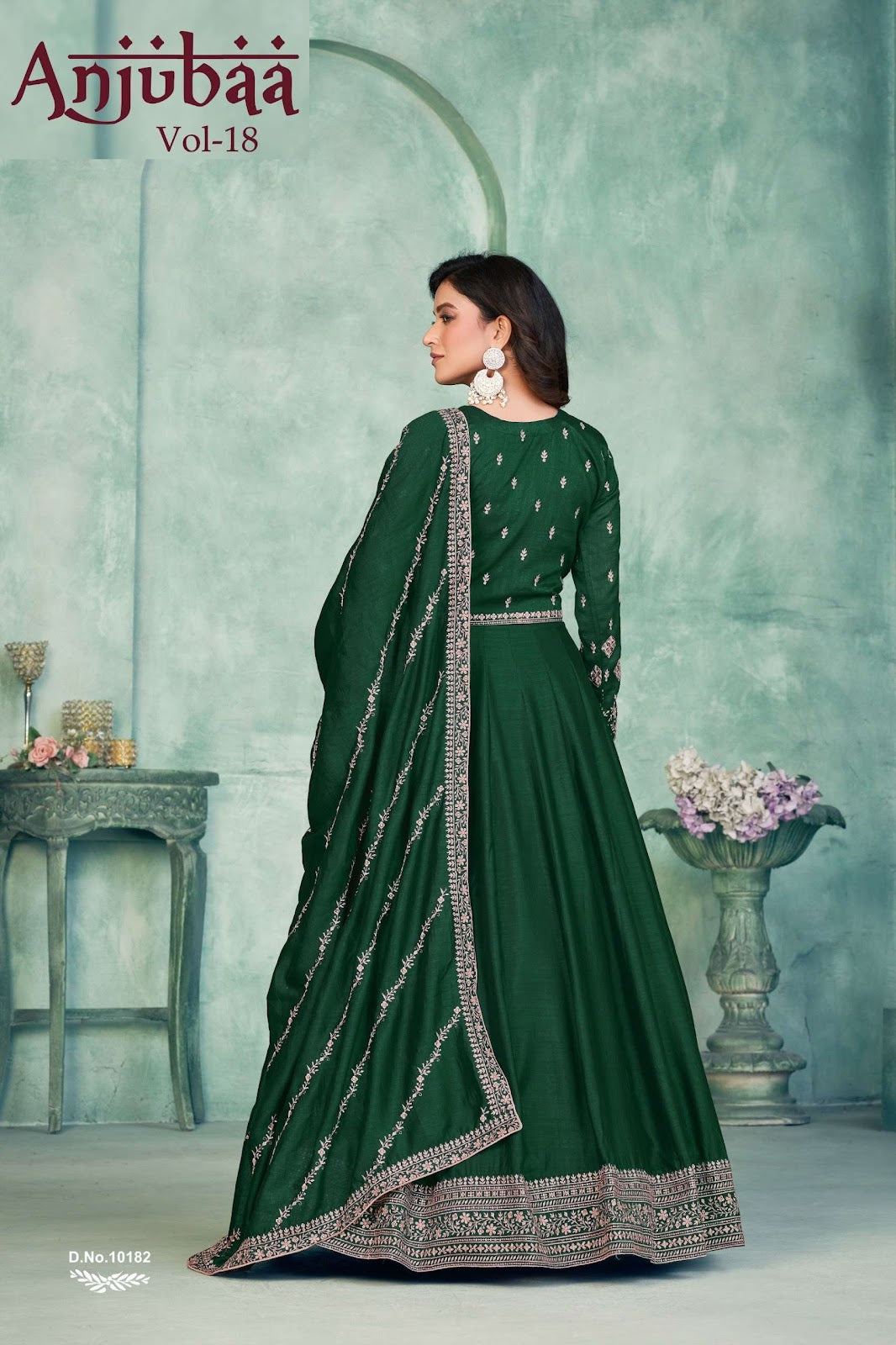 Vol 18 Anjubaa Art Silk Anarkali Salwar Suits Wholesale Price