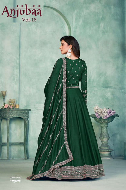 Vol 18 Anjubaa Art Silk Anarkali Salwar Suits Wholesale Price