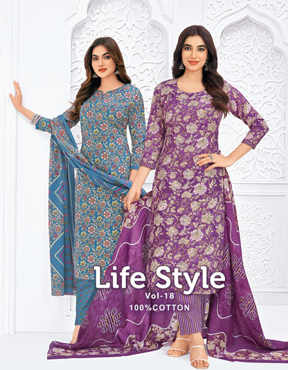 Vol 18 Mcm Lifestyle Readymade Cotton Pant Suits Wholesale