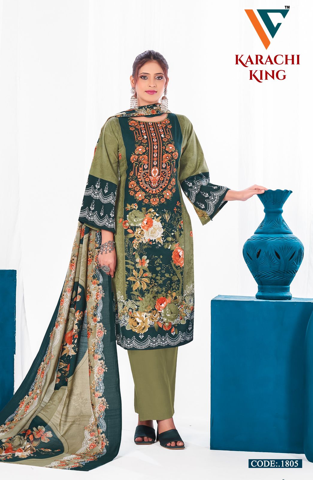 Vol 18 Vandana Creation Cotton Karachi Salwar Suits Wholesale Price