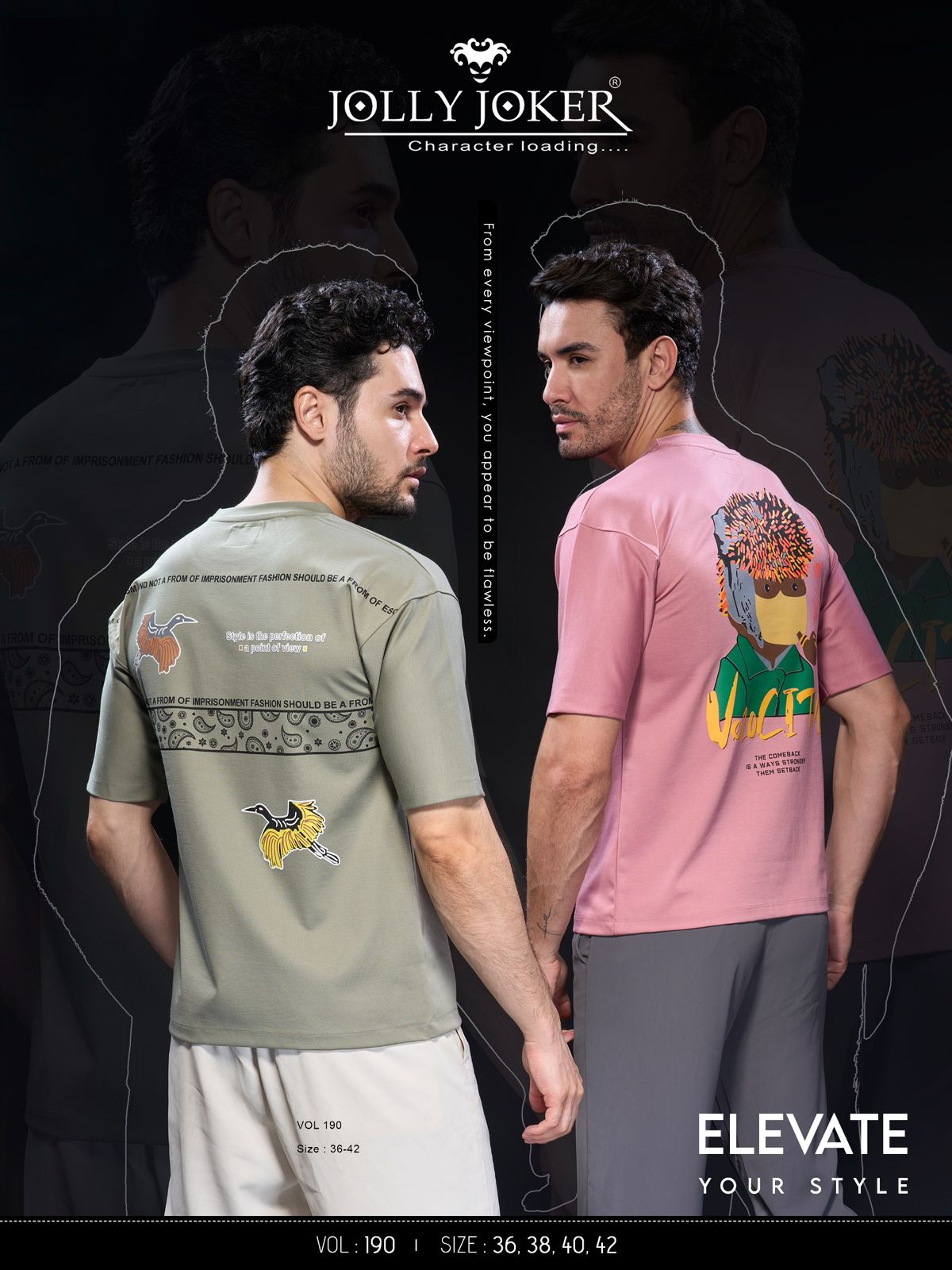 Vol 190 Jolly Joker Tencil Mens Tshirts Wholesale Price