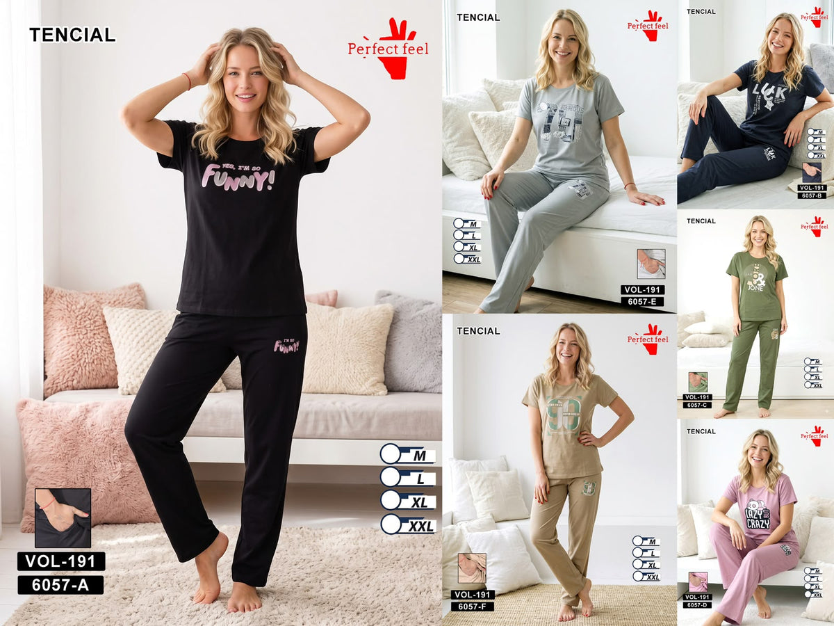 Vol 191 Perfect Feel Tencil Pyjama Night Suits Wholesaler Ahmedabad