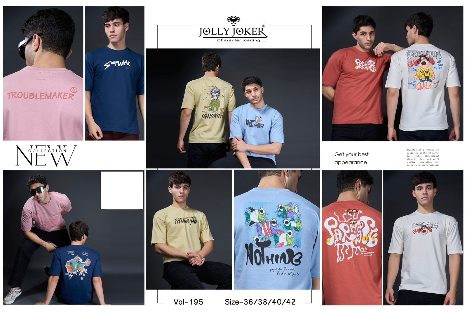 Vol 195 Jolly Joker Cotton Looper Mens Tshirts Wholesaler India