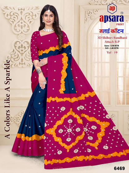 Vol 19 Design 2 Apsara Print Cotton Sarees Wholesale