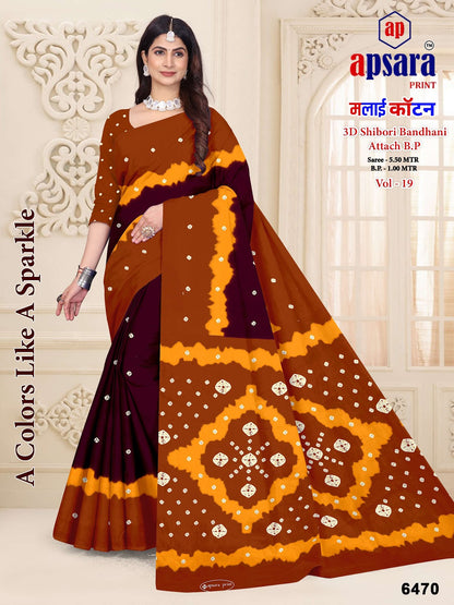 Vol 19 Design 2 Apsara Print Cotton Sarees Wholesale