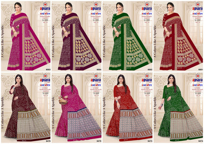 Vol 19 Design 3 Apsara Print Cotton Sarees Manufacturer