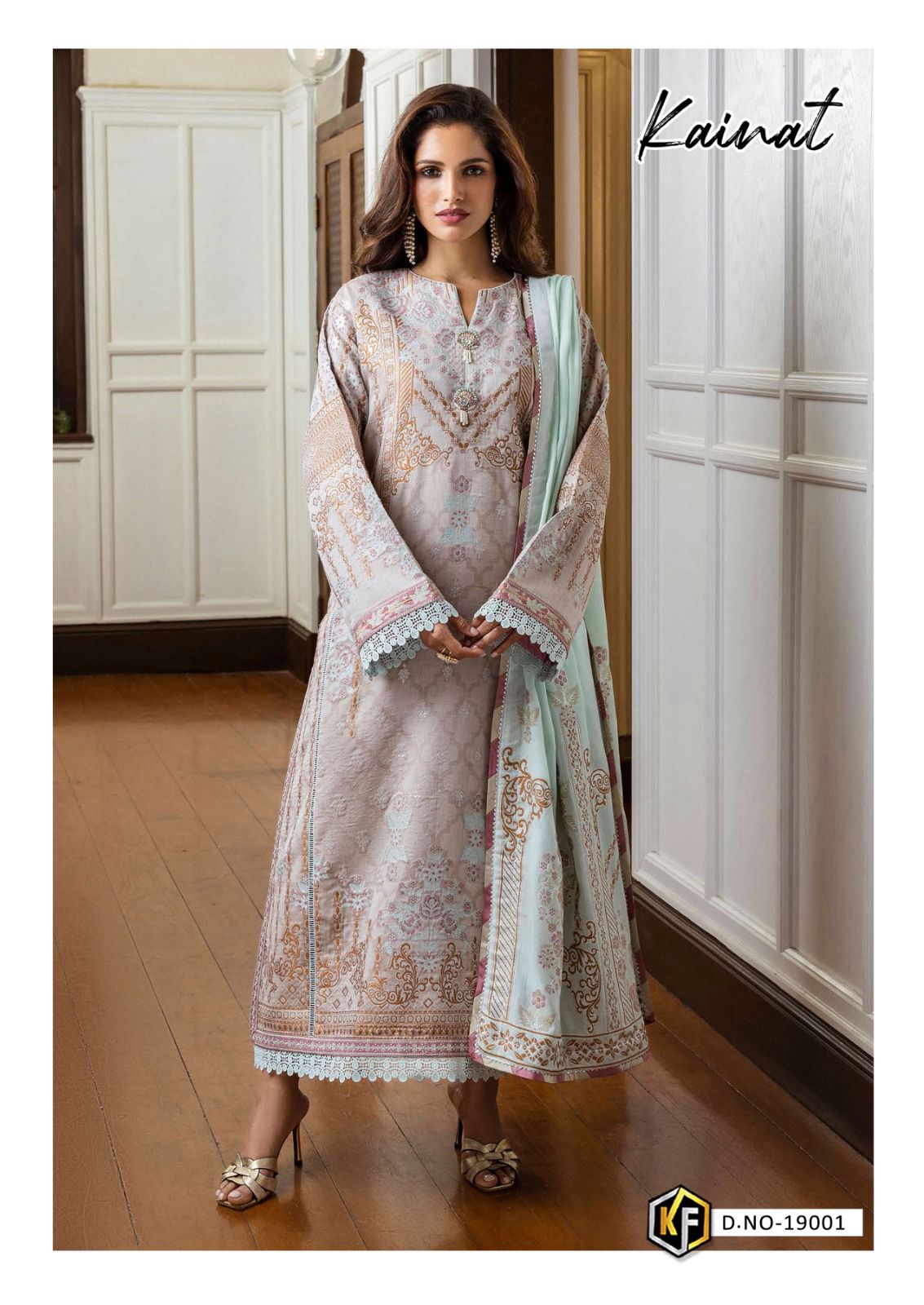 Vol 19 Kainat Keval Fab Heavy Lawn Karachi Salwar Suits Manufacturer