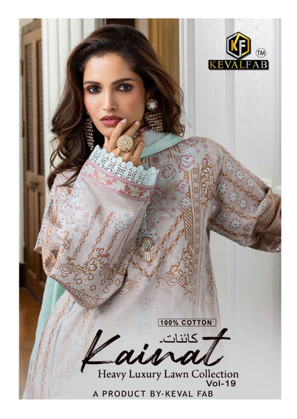 Vol 19 Kainat Keval Fab Heavy Lawn Karachi Salwar Suits Manufacturer