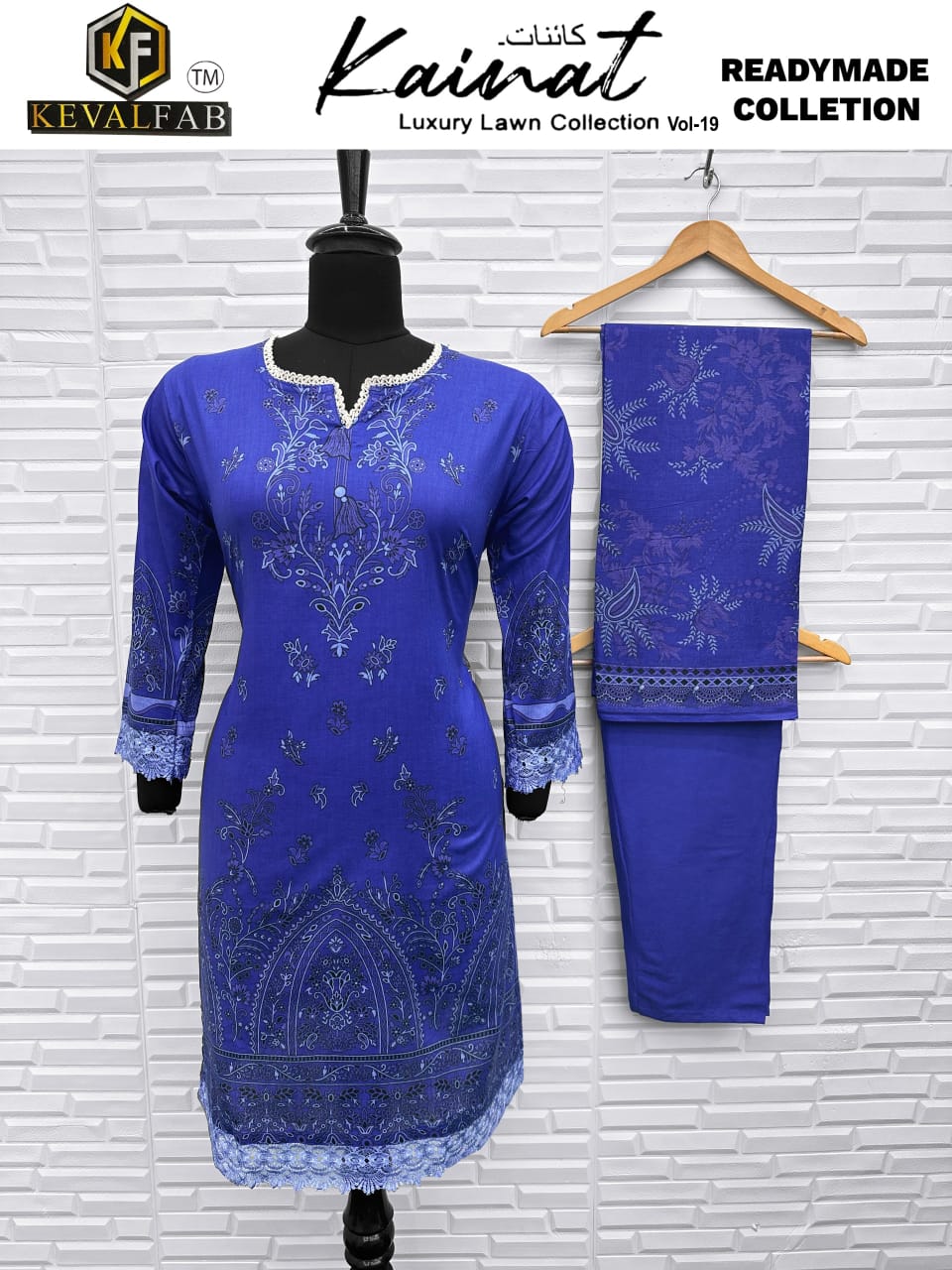 Vol 19 Kainat Luxury Lawn Collection Keval Fab Cotton Karachi Readymade Suits Supplier India