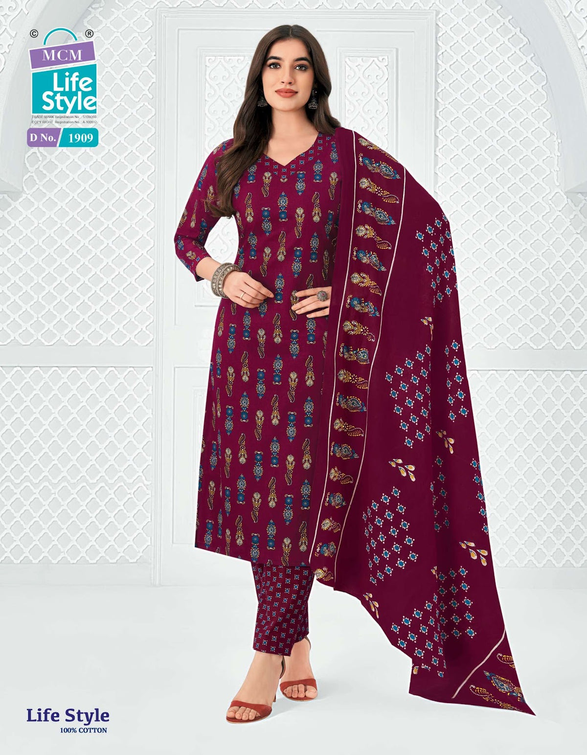 Vol 19 Mcm Lifestyle Readymade Cotton Pant Suits Wholesale