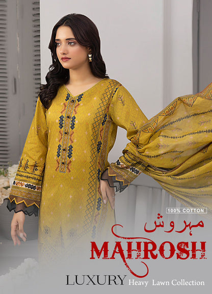 Vol 1 Luxury Heavy Lawn Collection Mahrosh Cotton Karachi Salwar Suits Wholesale Price