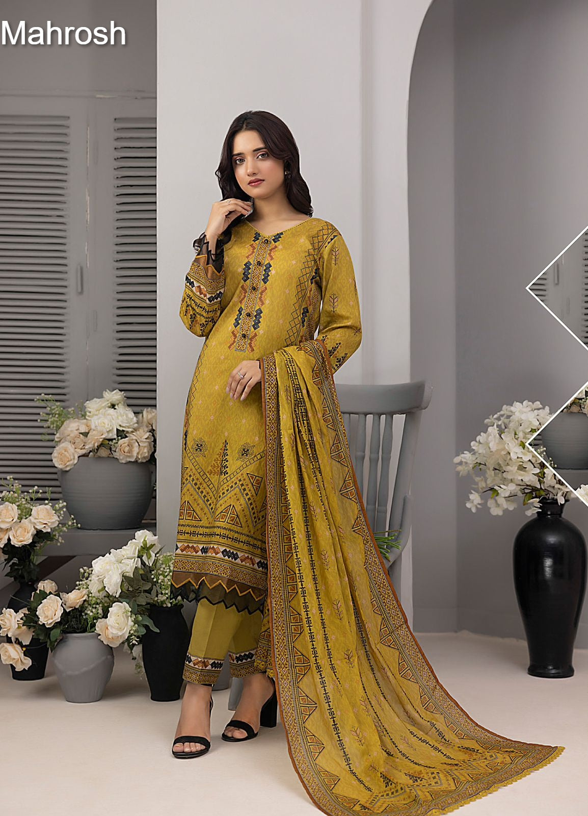Vol 1 Luxury Heavy Lawn Collection Mahrosh Cotton Karachi Salwar Suits Wholesale Price