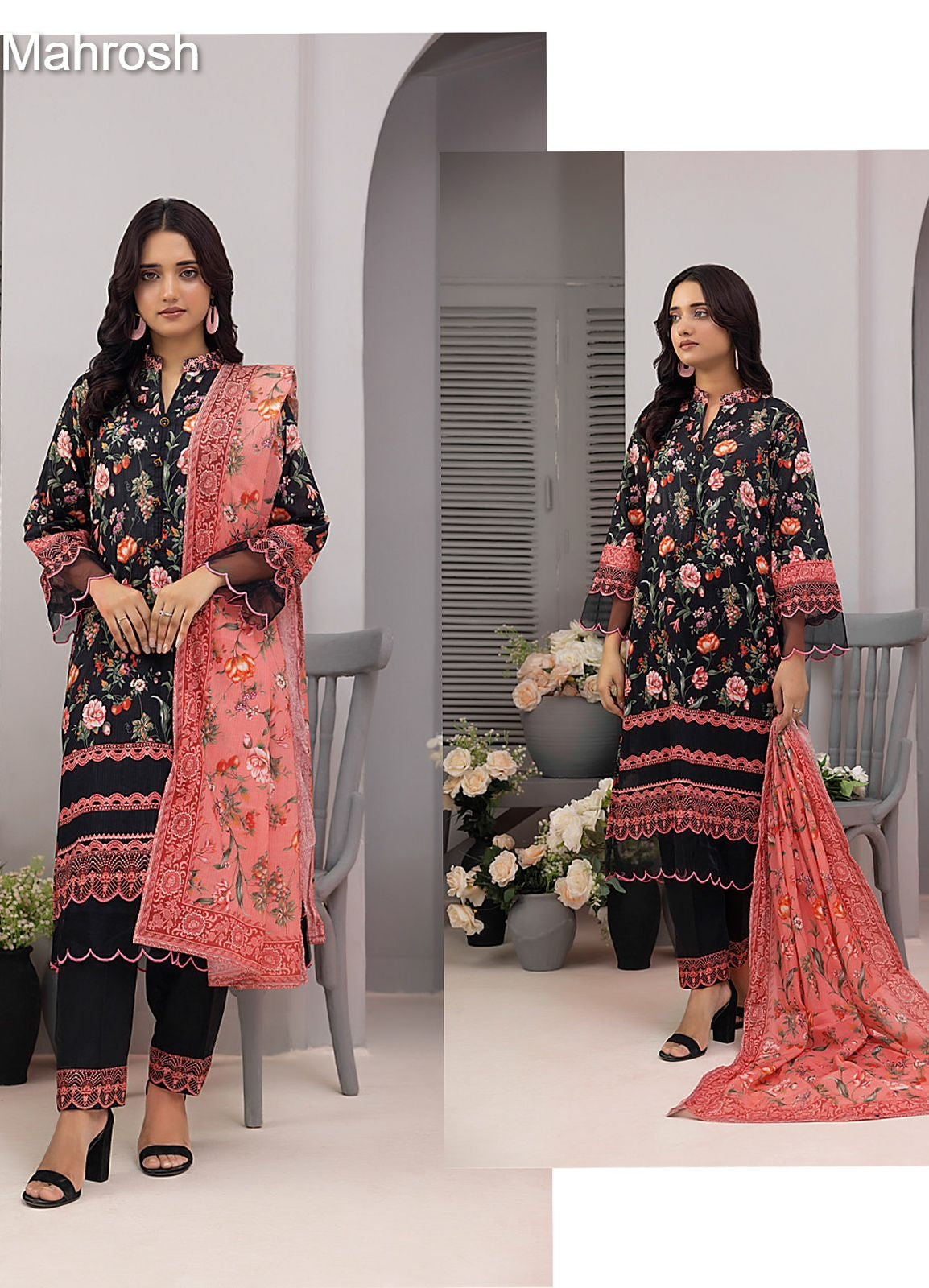 Vol 1 Luxury Heavy Lawn Collection Mahrosh Cotton Karachi Salwar Suits Wholesale Price