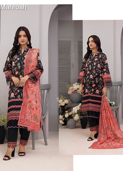 Vol 1 Luxury Heavy Lawn Collection Mahrosh Cotton Karachi Salwar Suits Wholesale Price