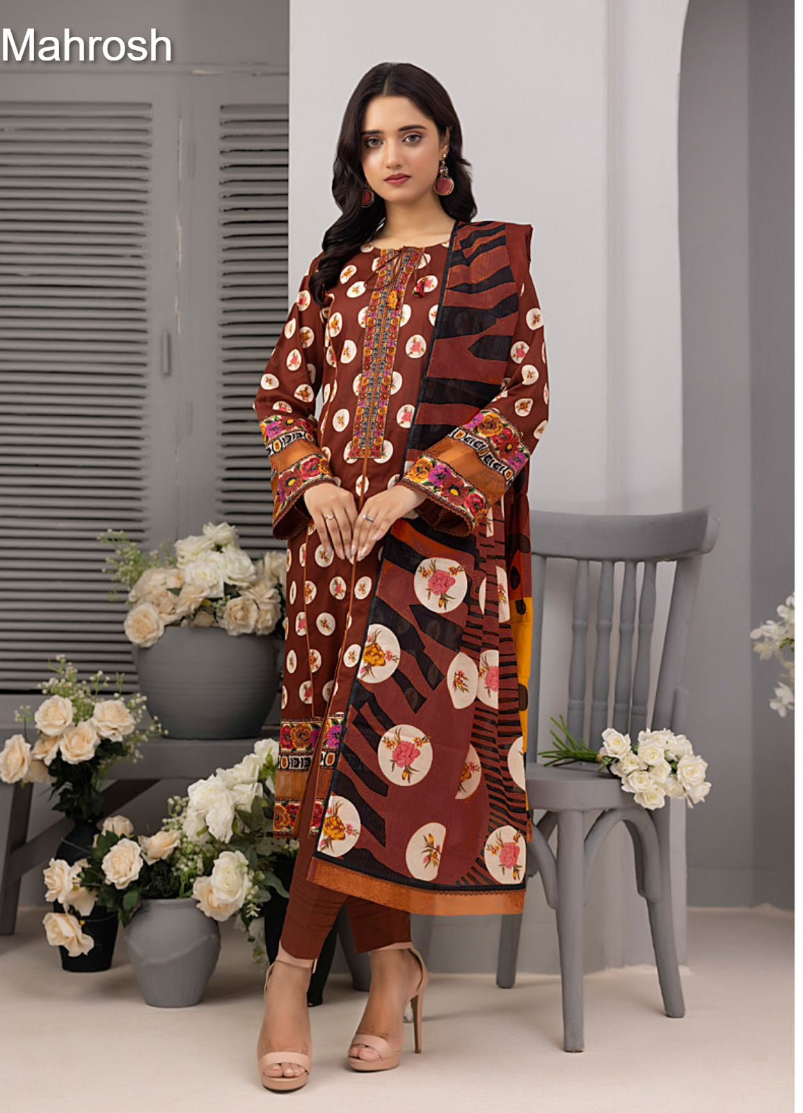 Vol 1 Luxury Heavy Lawn Collection Mahrosh Cotton Karachi Salwar Suits Wholesale Price