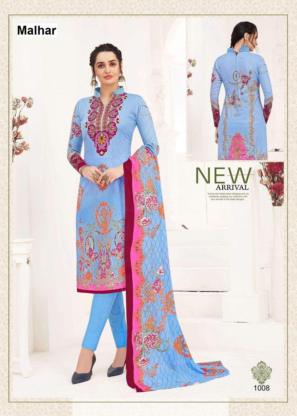 Vol 1 Premium Lawn Collection Malhar Mix Cotton Karachi Salwar Suits Manufacturer