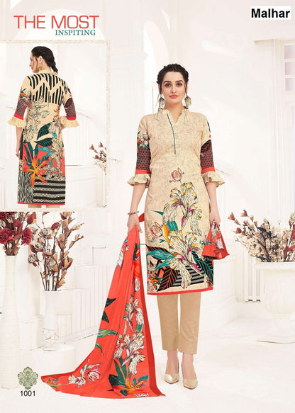 Vol 1 Premium Lawn Collection Malhar Mix Cotton Karachi Salwar Suits Manufacturer