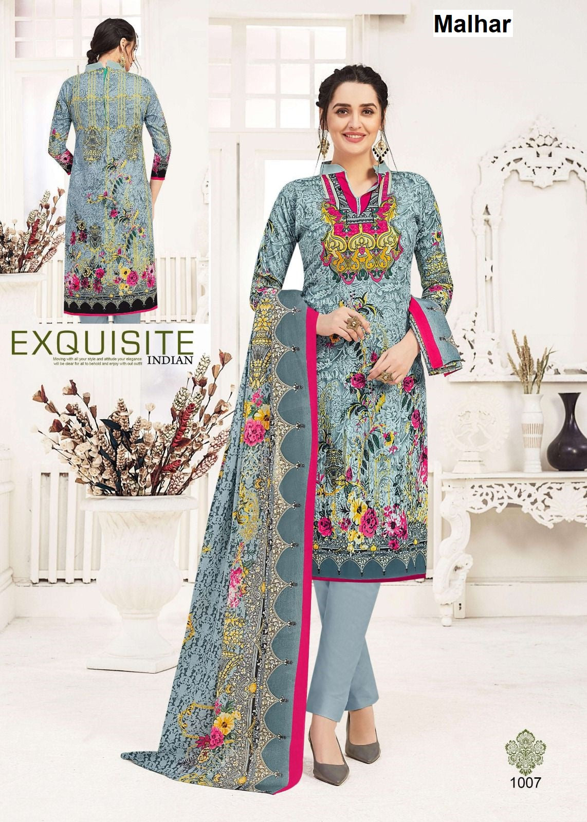 Vol 1 Premium Lawn Collection Malhar Mix Cotton Karachi Salwar Suits Manufacturer