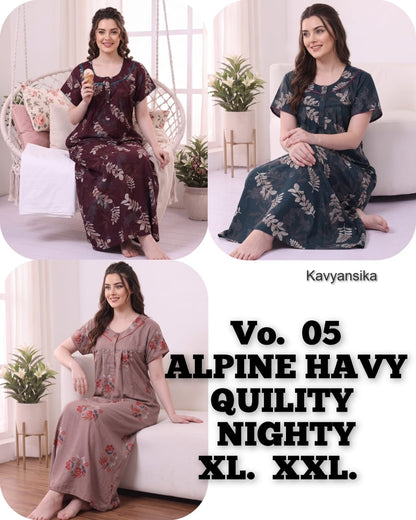 Vol 1 To 5 Kavyansika Alpine Night Gowns Exporter