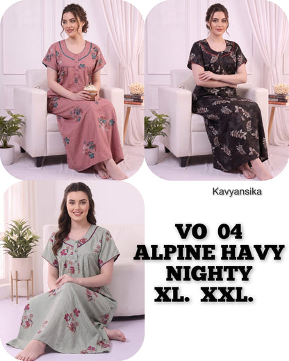 Vol 1 To 5 Kavyansika Alpine Night Gowns Exporter