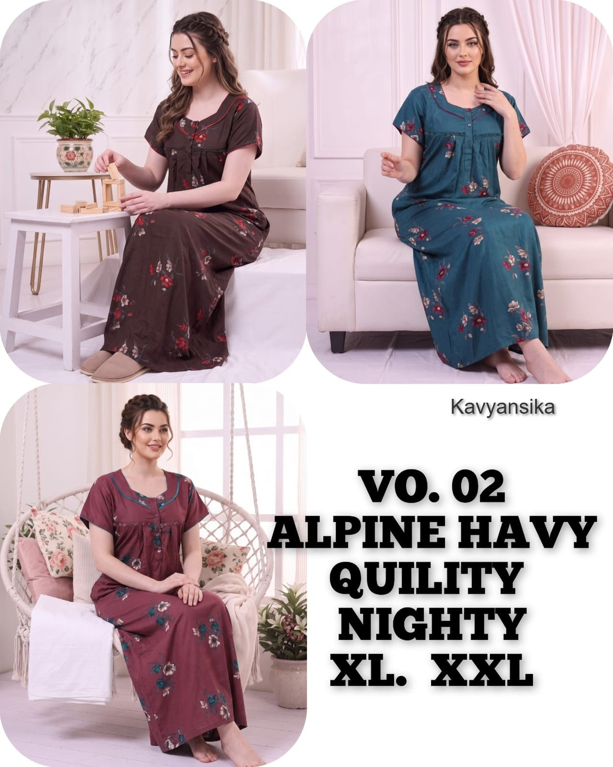 Vol 1 To 5 Kavyansika Alpine Night Gowns Exporter