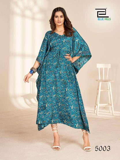 Vol 2.0 Blue Hills French Crepe Kaftans Supplier