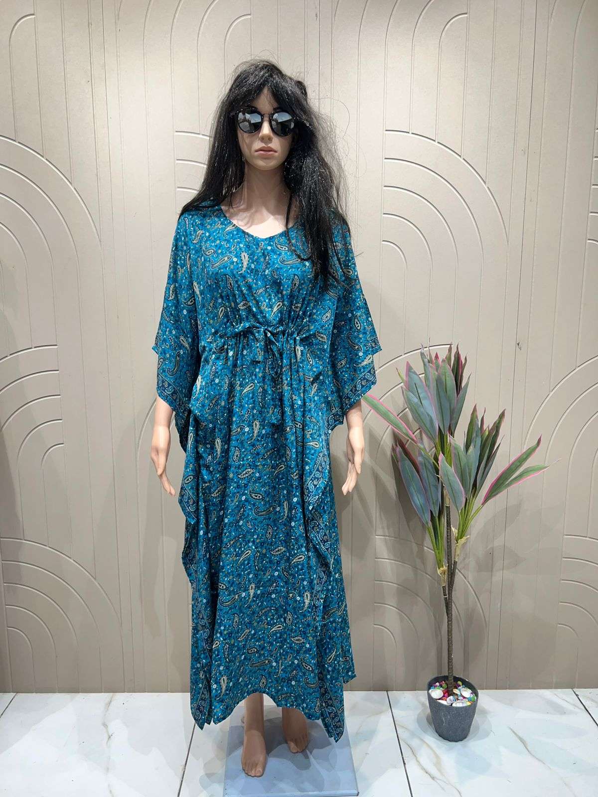 Vol 2.0 Blue Hills French Crepe Kaftans Supplier
