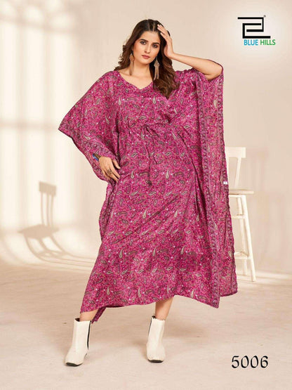 Vol 2.0 Blue Hills French Crepe Kaftans Supplier