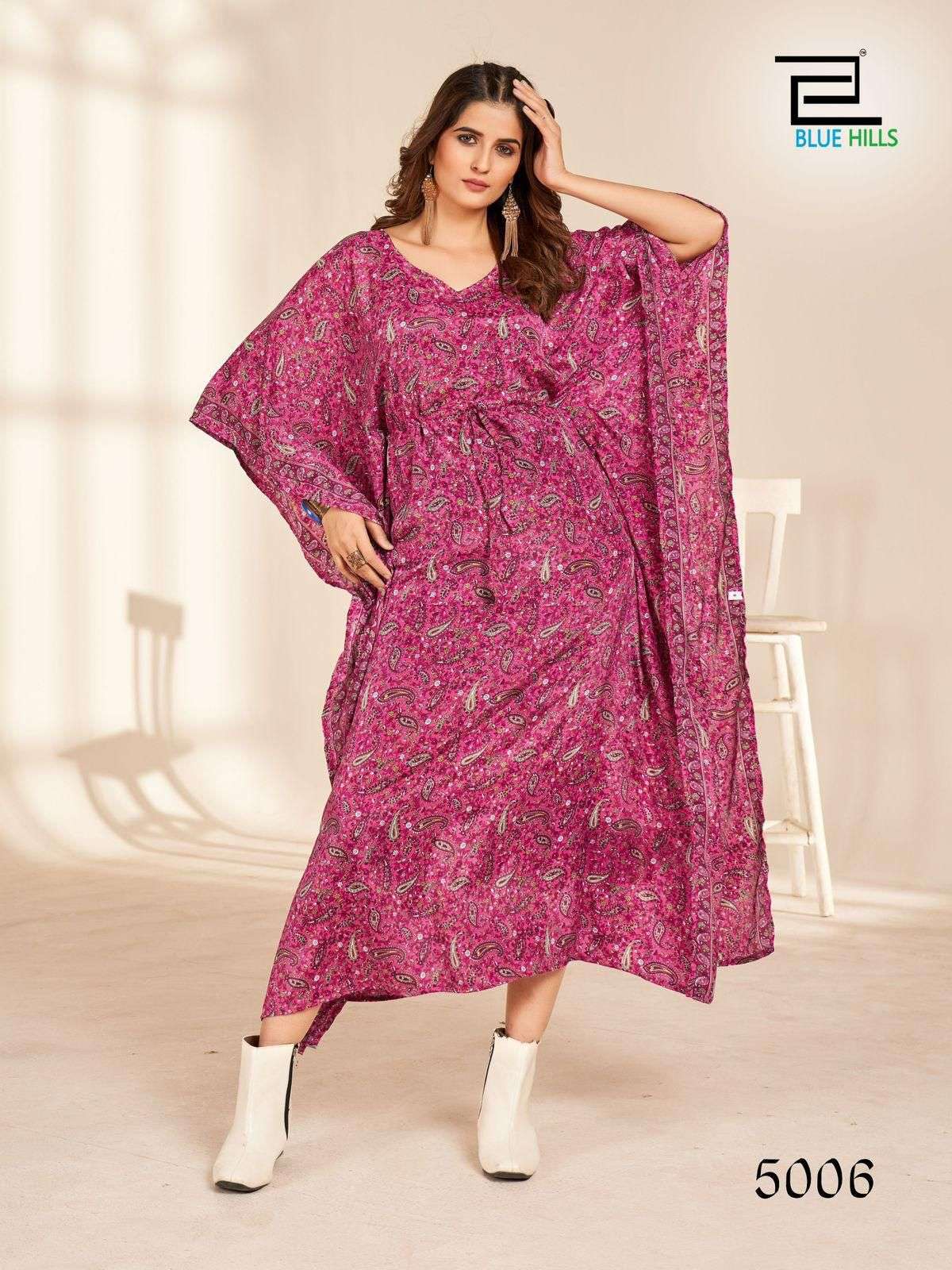 Vol 2.0 Blue Hills French Crepe Kaftans Supplier