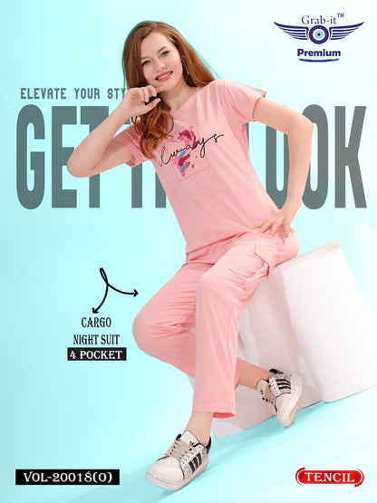 Vol 20018 0 Grab It Tencil Pyjama Night Suits Supplier Ahmedabad
