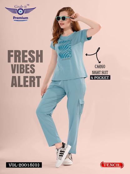 Vol 20018 0 Grab It Tencil Pyjama Night Suits Supplier Ahmedabad
