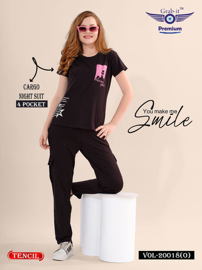 Vol 20018 0 Grab It Tencil Pyjama Night Suits Supplier Ahmedabad
