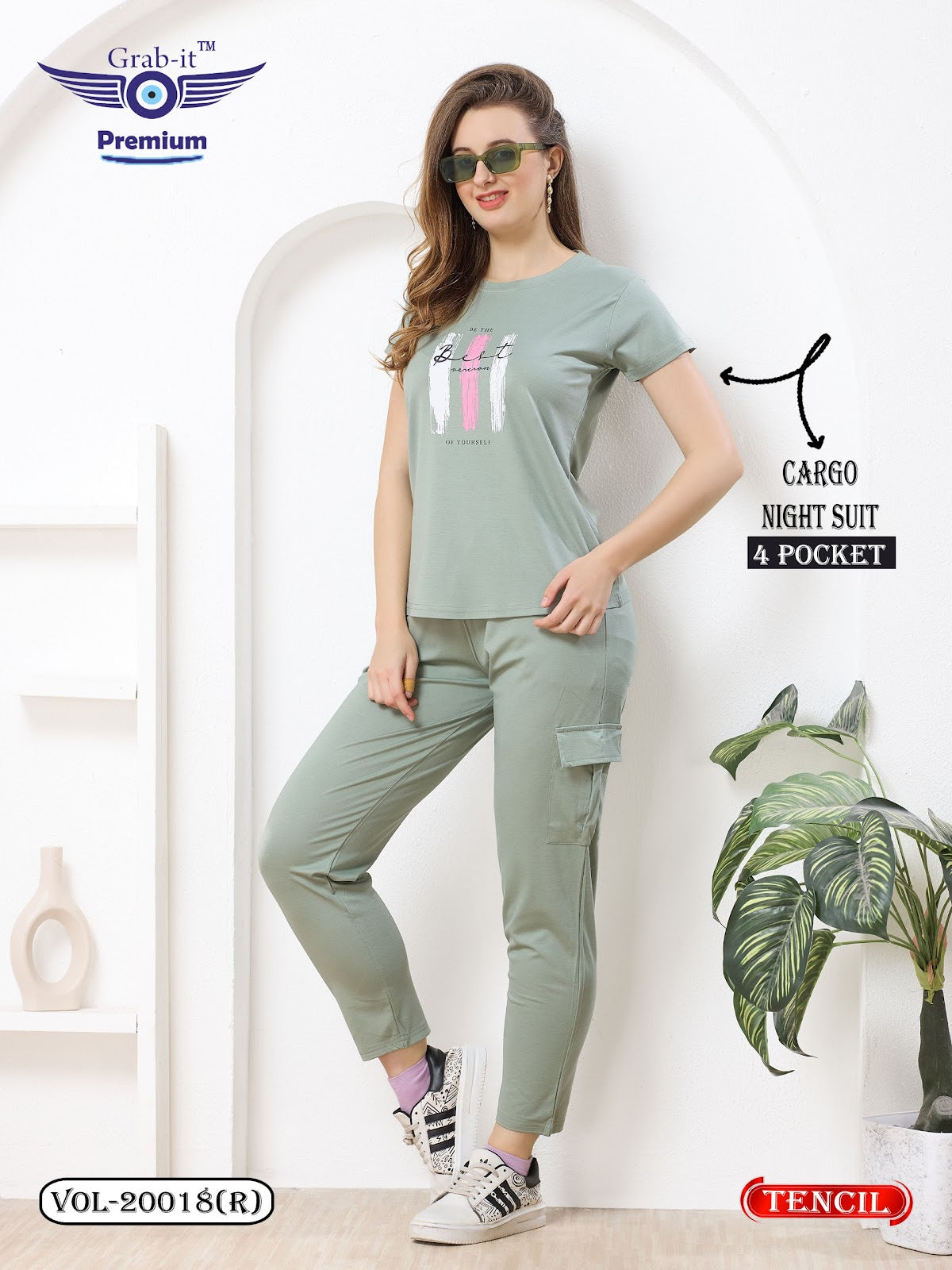 Vol 20018 R Cargo Grab It Tencil Pyjama Night Suits Wholesaler Gujarat