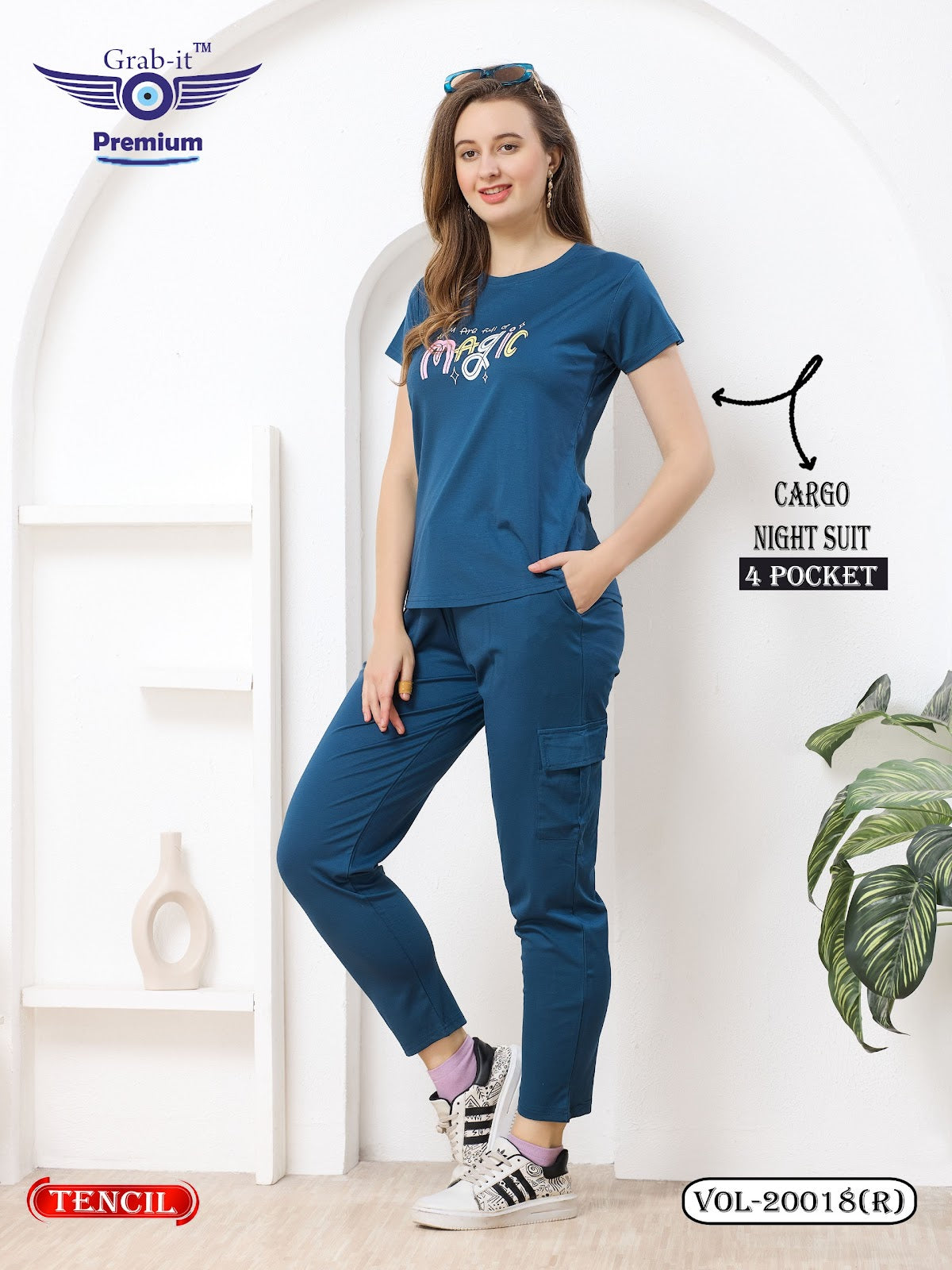 Vol 20018 R Cargo Grab It Tencil Pyjama Night Suits Wholesaler Gujarat