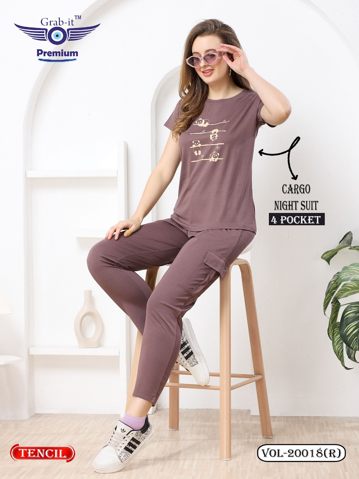 Vol 20018 R Cargo Grab It Tencil Pyjama Night Suits Wholesaler Gujarat