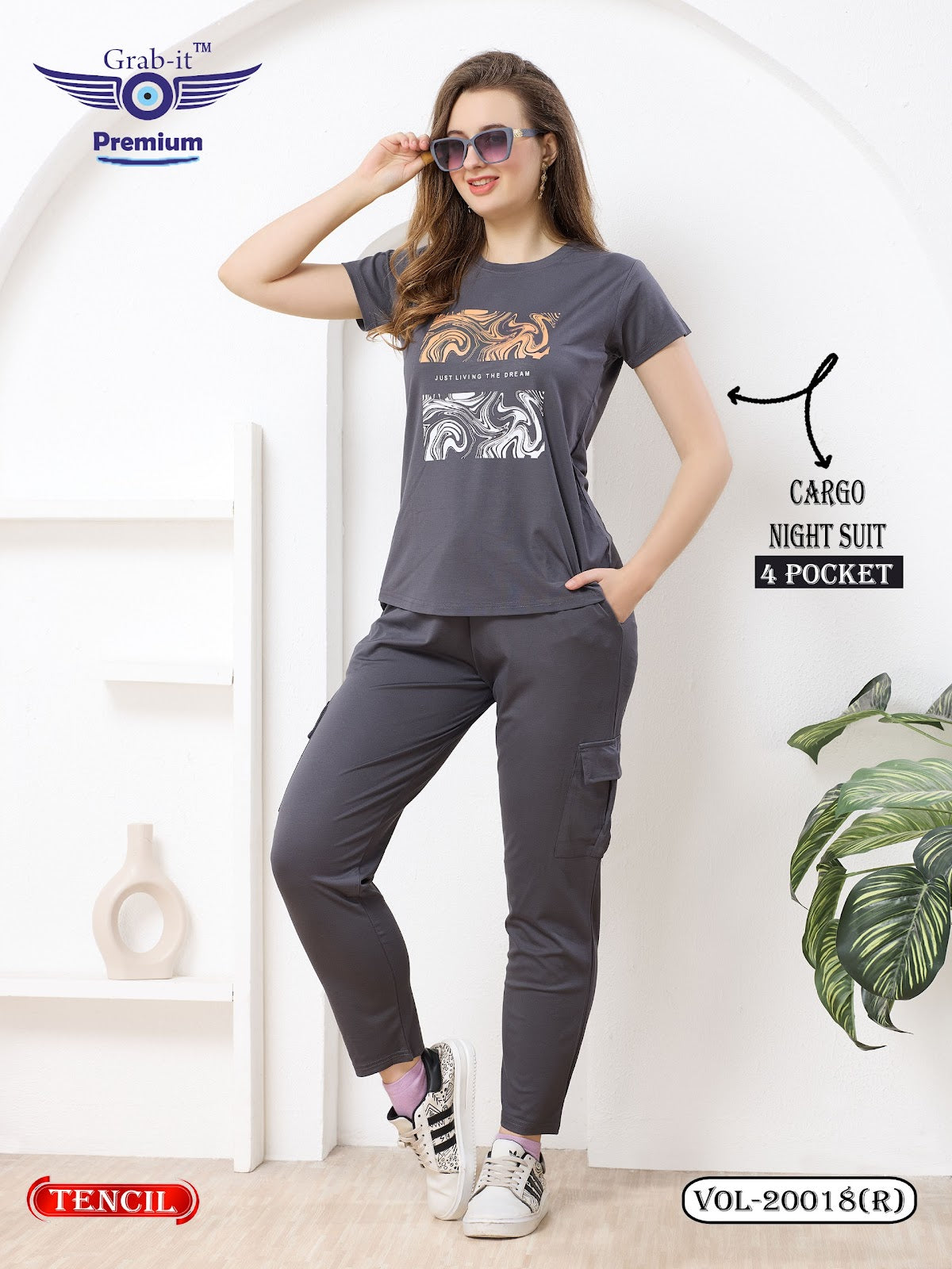 Vol 20018 R Cargo Grab It Tencil Pyjama Night Suits Wholesaler Gujarat