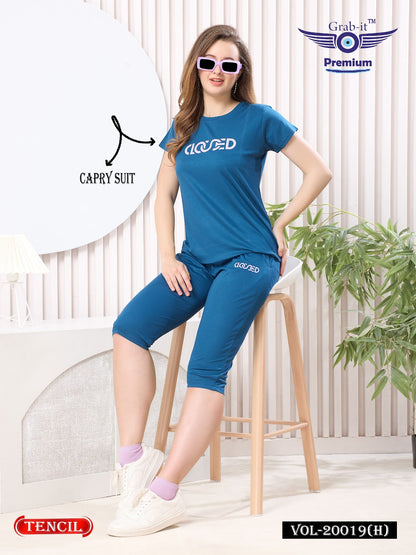 Vol 20019 H Grab It Tencil Capri Night Suits Wholesale Price