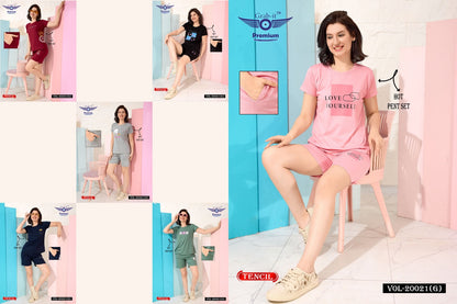 Vol 20021 G Grab It Tencil Shorts Night Suits Wholesaler Ahmedabad