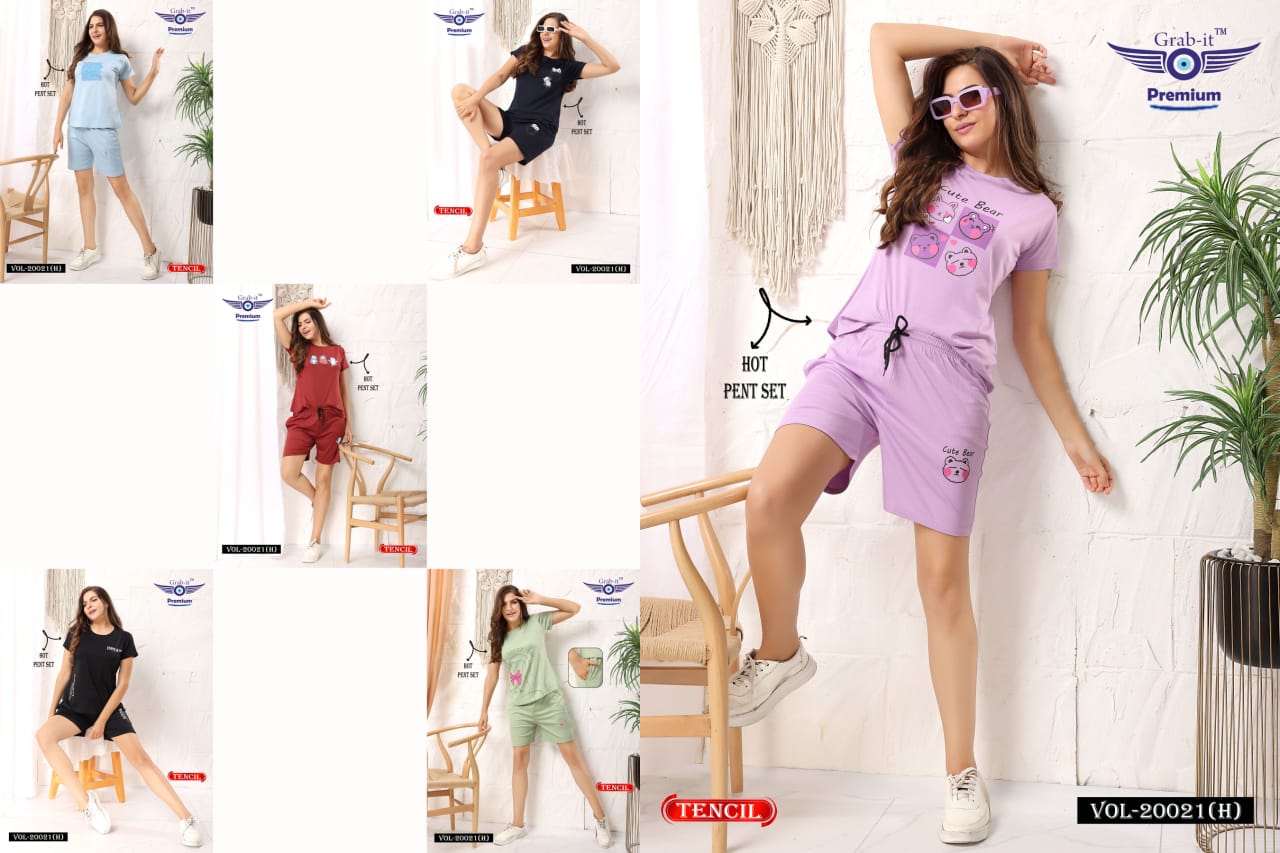 Vol 20021 H Grab It Tencil Shorts Night Suits Wholesaler Gujarat
