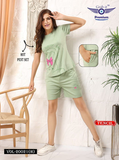 Vol 20021 H Grab It Tencil Shorts Night Suits Wholesaler Gujarat